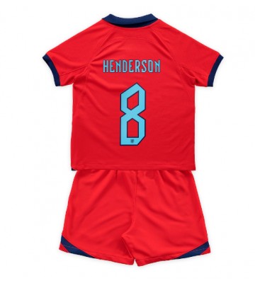 England Jordan Henderson #8 Bortaställ Barn VM 2022 Kortärmad (+ Korta byxor)